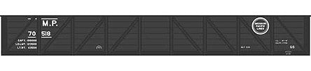 Tichy Trains 10285 HO Scale Railroad Decal Set -- Missouri Pacific 41' 6" Wood Gondola (black Car)