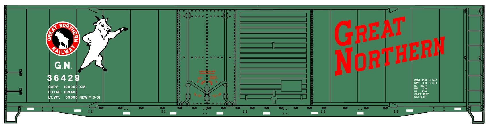 Accurail 5326 Ho 50'Combo Dr Boxcar Gn