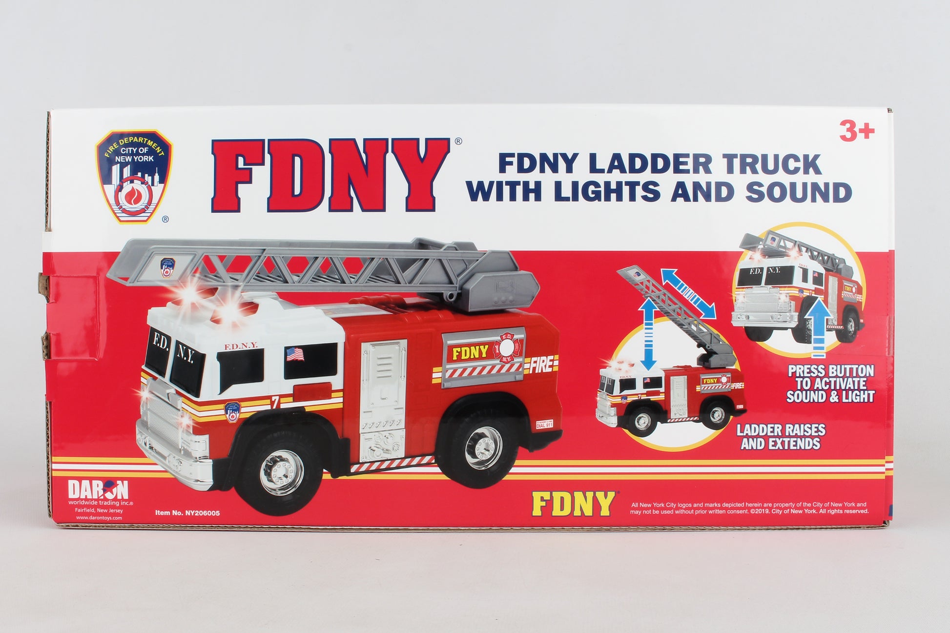 Daron New York City NY206005 Fdny Fire Ladder Truck W/Lights & Sound