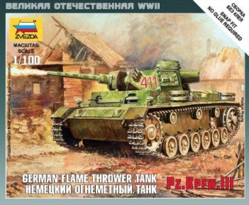 Zvezda 6162 1/100 PzKpfw III Flamethrower Tank (Snap)