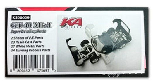 Ka Models KS9 1/24 GT40 Mk I LeMans Race Car Super Deluxe Detail-Up Set for FJM (Photo-Etch, Resin, Metal)