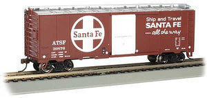 Bachmann 16012 HO Scale Pullman-Standard PS-1 40' Steel Boxcar - Ready to Run - Silver Series(R) -- Santa Fe #139876 (Boxcar Red, white; Large Logo, Flour Service, Ship & Travel)