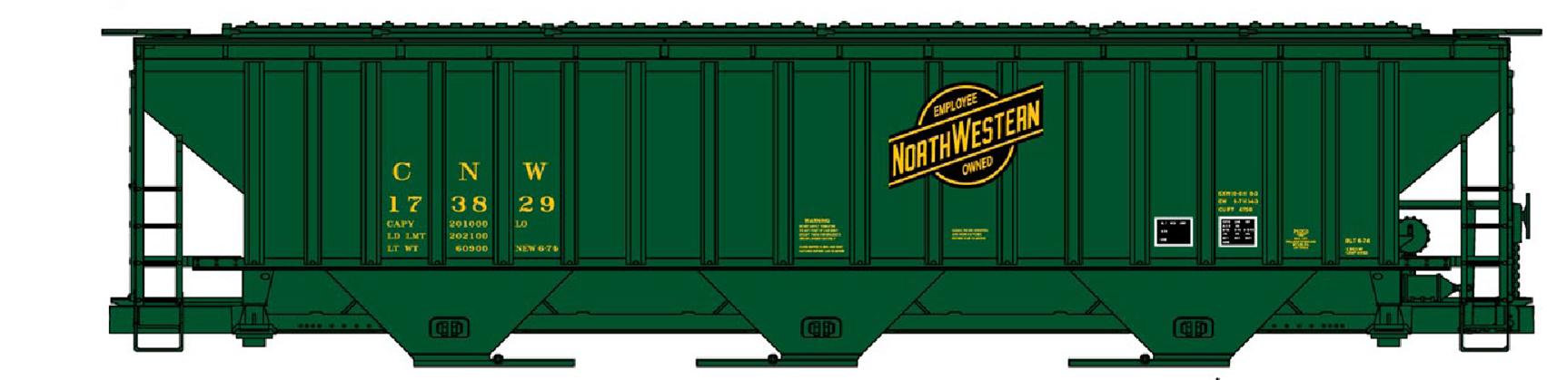 Accurail 6503 Ho Ps 4750 Grain Hop C&Nw