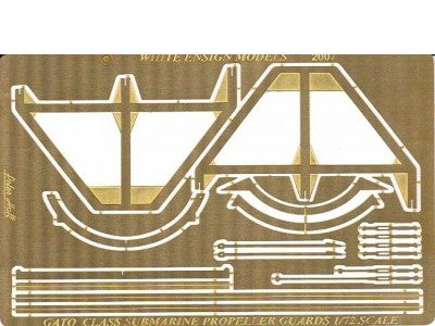 White Ensign Models 7242 1/72 Gato Class Submarine Stern & Propeller Guards Detail Set for RVL (D)