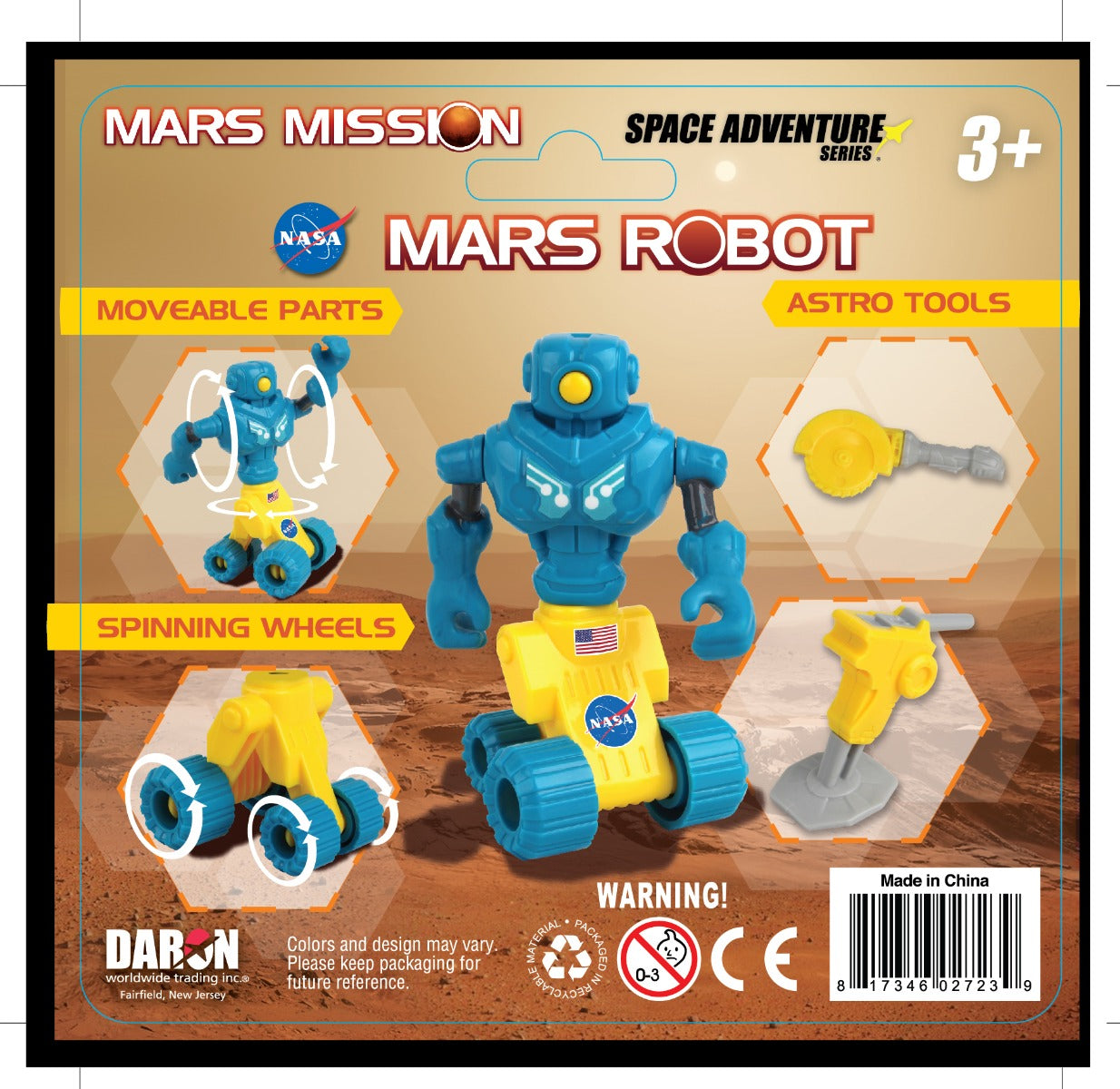 Daron Space Adventure PT63170 Mars Mission Mars Robot W/2 Accessories