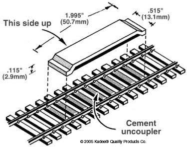 Kadee 321 Delayed Uncoupler Between Rail