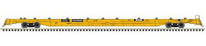 Atlas 20006112 HO Scale ACF 89' F89-J Flatcar with Deck Risers - Ready to Run -- Trailer-Train JTTX #601492 (2000s Yellow, black)