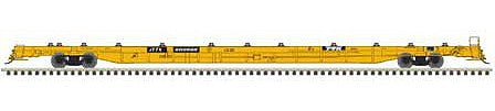 Atlas 20006112 HO Scale ACF 89' F89-J Flatcar with Deck Risers - Ready to Run -- Trailer-Train JTTX #601492 (2000s Yellow, black)