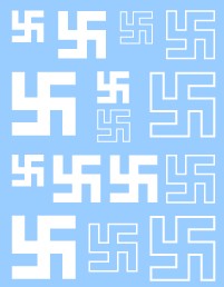 Archer Fine Transfers 72197W 1/72-1/76 Swastikas Early 5mm, 7.5mm, 10mm (White)