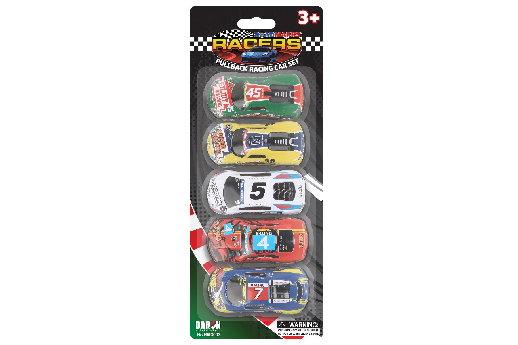 Daron Road Marks RM3003 Road Marks Metal 5 Pack Racing Cars