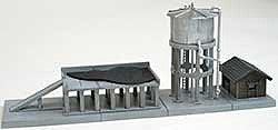Tomytec 292395 N Scale Locomotive Servicing Water Tower and Coal Bunker -- Kit