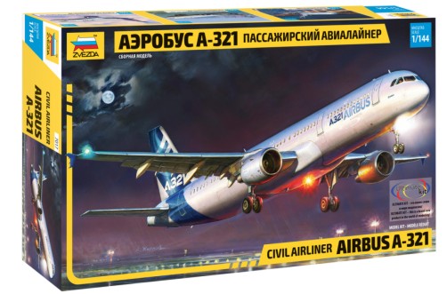 Zvezda 7017 1/144 Airbus A321 Passenger Airliner (D)