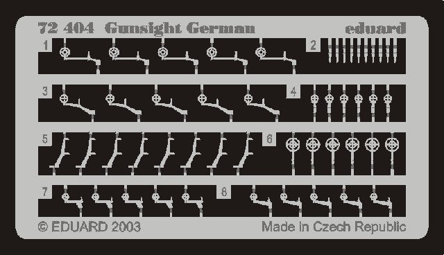 Eduard 72404 1/72 Aircraft- German Gunsights