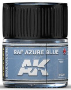 AK Interactive RC291 Real Colors: RAF Azure Blue Acrylic Lacquer Paint 10ml Bottle