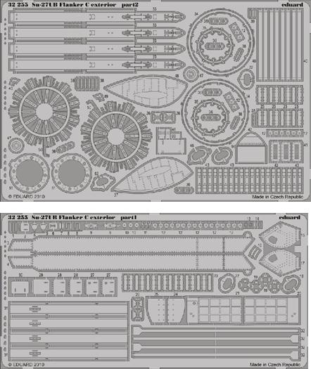 Eduard 32255 1/32 Aircraft- Su27UB Flanker C Exterior for TSM (D)