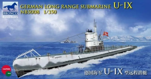 Bronco Models 5008 1/350 German Long Range Type U-IX Submarine
