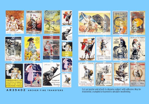 Archer Fine Transfers 35402 1/35 French WWI Propaganda Posters (25)