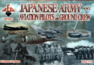 Red Box Figures 72052 1/72 WWII Japanese Army Aviation Pilots & Ground Crew (42)