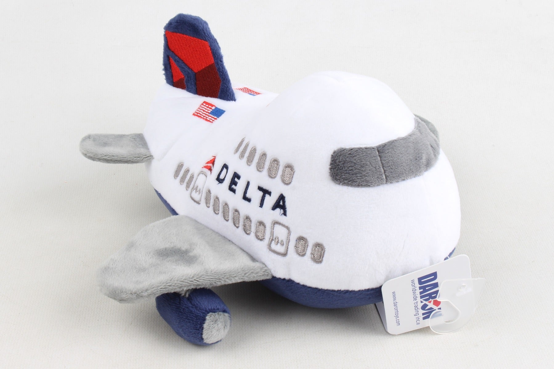 Daron Plush Toys MT005-1 Delta Plush Airplane W/Sound