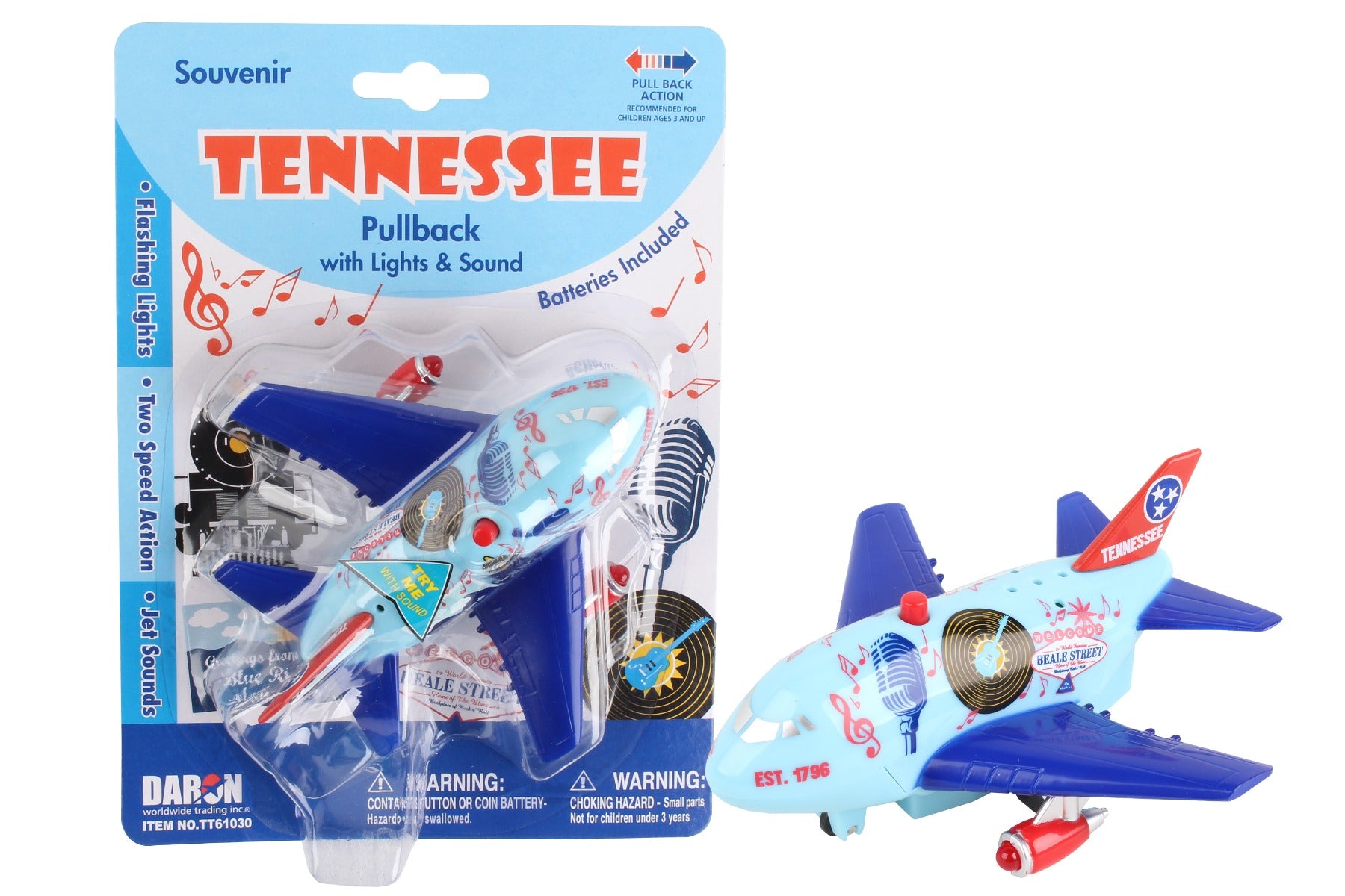 Daron Toytech TT61030 Tennessee Pullback W/Light & Sound