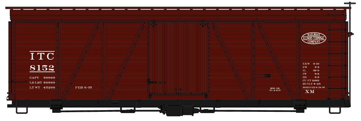 Accurail 1168 Ho 36'Fowler Wood Boxcar It