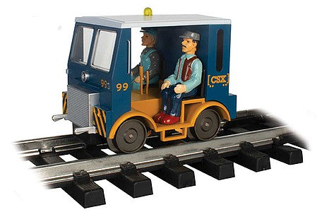 Bachmann 96257 G Scale Speeder - Standard DC with Strobe and Headlight -- CSX 99 (blue, yellow)