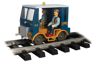 Bachmann 96257 G Scale Speeder - Standard DC with Strobe and Headlight -- CSX 99 (blue, yellow)