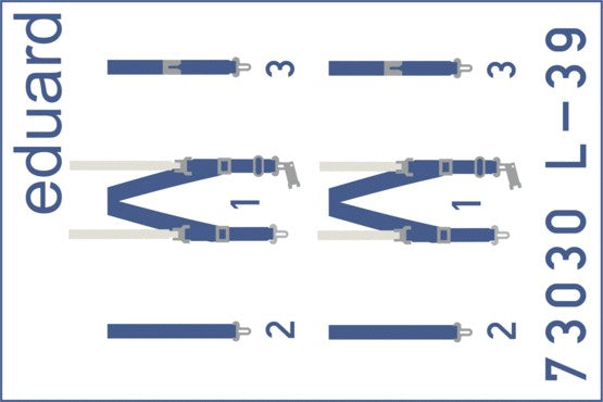 Eduard 73030 1/72 Aircraft- Seatbelts Super Fabric-Type L39 for EDU (Painted) (D)