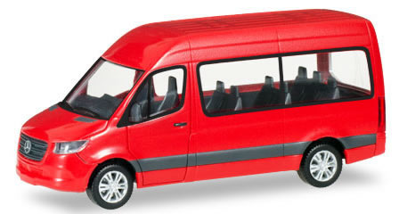 Herpa 93804 HO Scale Mercedes-Benz Sprinter High-Roof Passenger Van - Assembled -- Various Standard Colors