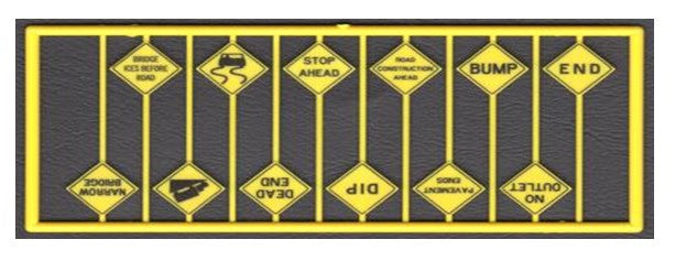 Tichy Trains 8256 HO Written Warning Signs (12) (D)