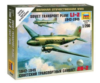 Zvezda 6140 1/200 Soviet Li2 Transporter 1942-45 (Snap)