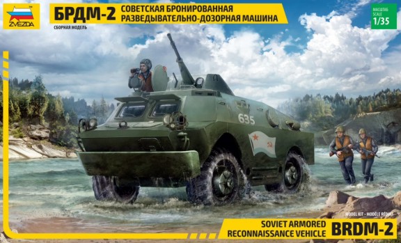 Zvezda 3638 1/35 Soviet BRDM2 Armored Recon Vehicle