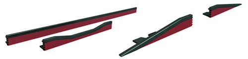 Brawa 94002 HO Scale Station Platform Edge - Kit (Plastic) -- Brick 17-5/16" 44cm Total Length Including End Ramp Sections