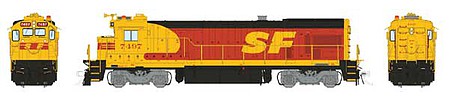 Rapido Trains 18560 HO Scale GE B36-7 - LokSound and DCC -- Santa Fe 7497 (SPSF Merger Scheme, red, yellow, black)