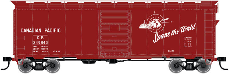Atlas Trainman 21000049 Ho '37 40'Boxcar Kit Cp 249843