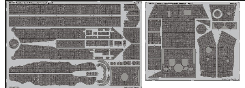 Eduard 36330 1/35 Armor- Panther Ausf D Zimmerit Vertical for TAM (D)