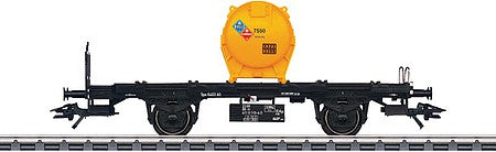 Marklin 48953 HO Scale Container Flatcar for Medium LCL Containers - 3-Rail - Ready to Run -- Belgian State Railways SNCB 23 88 411 0 110-4 (Era V 2001, black, yellow)