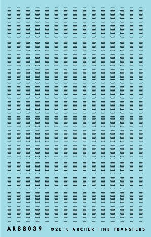 Archer Fine Transfers 88039 Surface Details: HO 6" (152mm) Louvers pre-1950s & Others