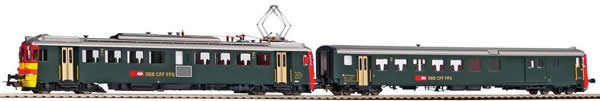 Piko 96832 HO Scale 1/87 Rbe 4/4 Electric Railcar & Cab Car Seetal SBB IV