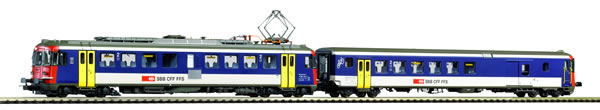 Piko 96855 HO Scale 1/87 Rbe 540 + BDt EW II Electric Railcar Set NPZ SBB Sound