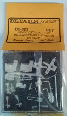 Details West 382 HO SD40-2 Detail Kit for Intermountain & Athearn, BN, BNSF, Others