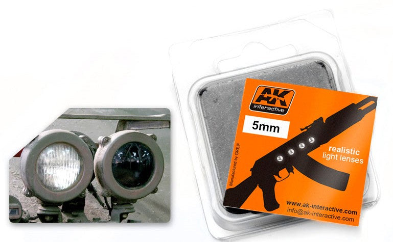 AK Interactive 218 White Light Lenses 5mm (4)