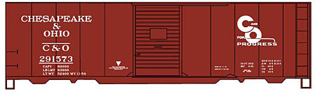 Accurail 3543 Ho 40' Aar Steel Boxcar C&O