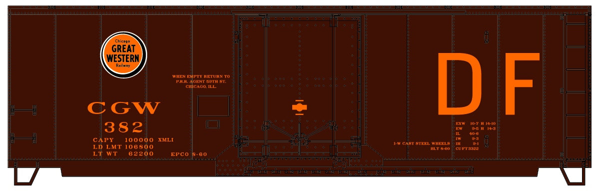 Accurail 3133 Ho Pd 40'Steel Boxcar Cgw