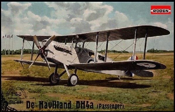 Roden 431 1/48 DeHavilland DH4a British WWI Passenger Biplane (D)