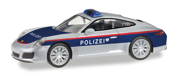 Herpa 93507 1/87 Scale Police - Porsche 911 Carrera High Quality
