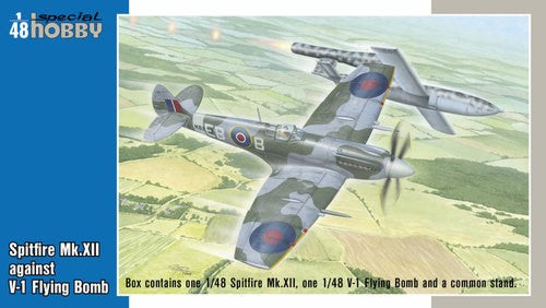 Special Hobby 48192 1/48 Spitfire Mk XII Aircraft against Fieseler Fi103 V1 Flying Bomb (2 Kits)