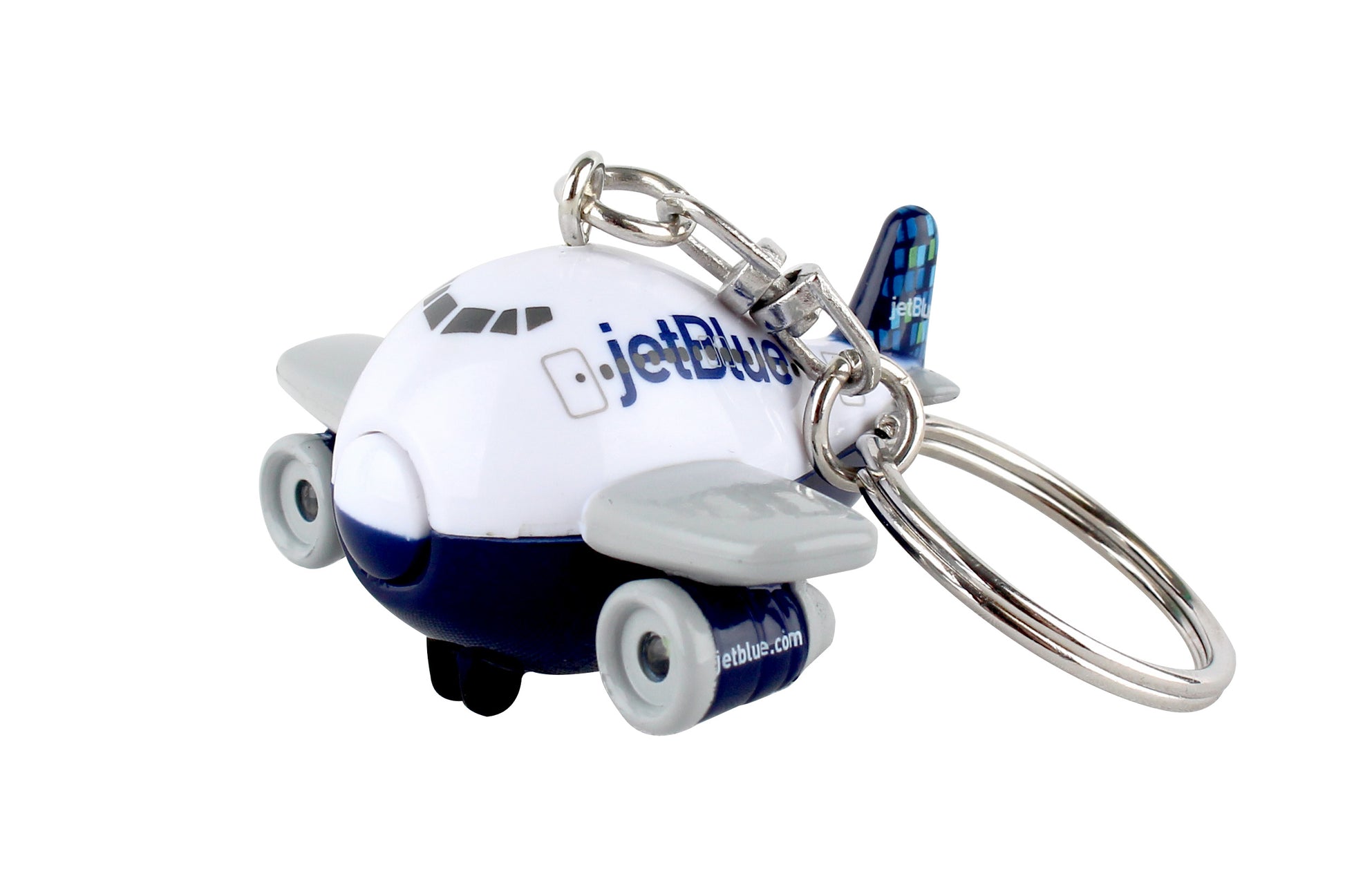 Daron Airplane Keychains W/Light & Sound TT80932 Jetblue Keychain With Light & Sound
