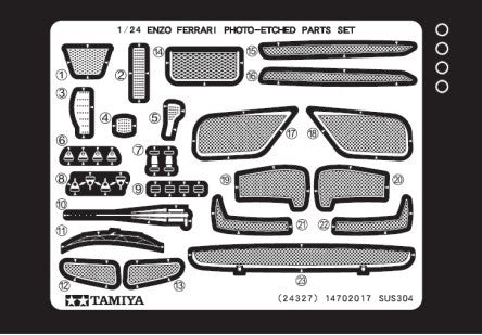 Tamiya 12652 1/24 Enzo Ferrari Photo-Etched Detail Set