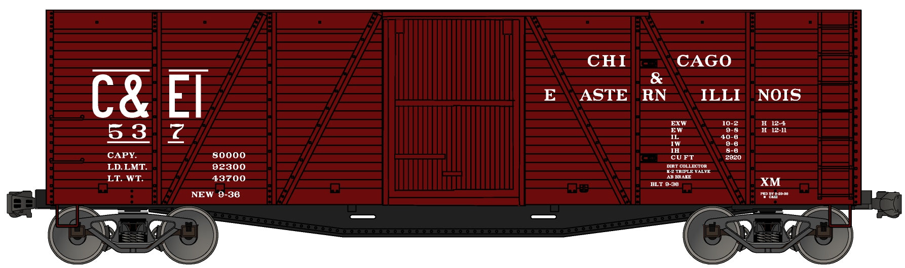 Accurail 7207 Ho 40'Wood Boxcar C&Ei